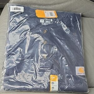 Carhartt Indigo 3 Button Shirt 2XL